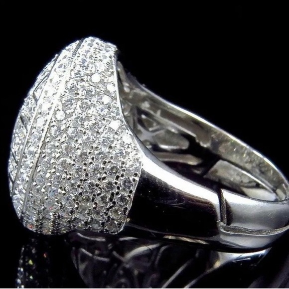 NWT Micro Pavé CZ Crystal Ring - Unisex - Picture 4 of 6